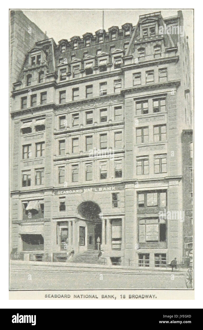 (King1893NYC) pg747 SEABOARD NATIONAL BANK, 18 Broadway Banque D'Images