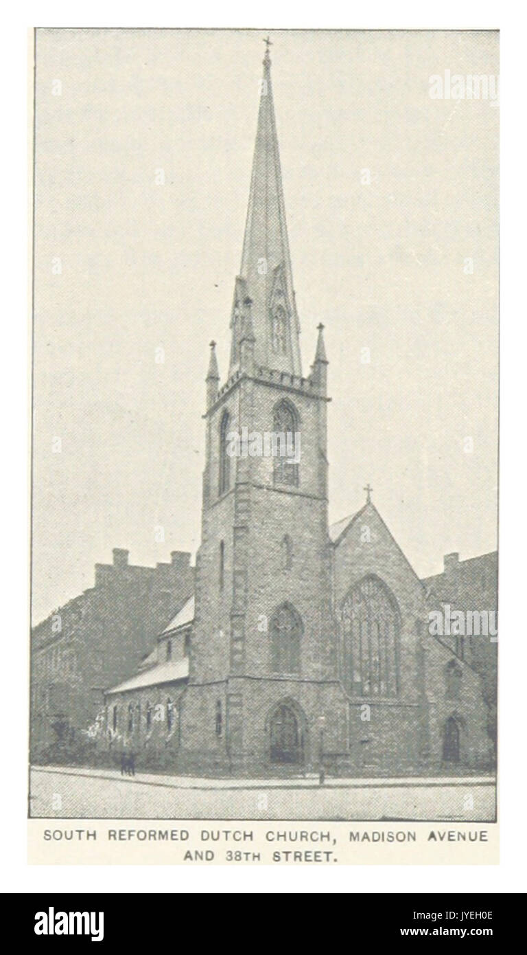 (King1893NYC) pg346 L'Église hollandaise réformée, Madison Avenue et 38E RUE Banque D'Images