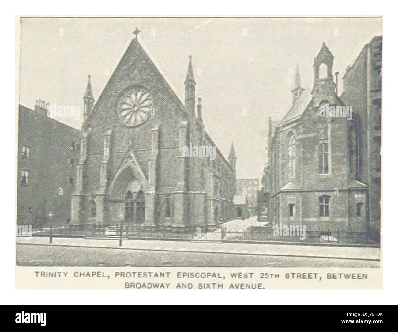 (King1893NYC) pg352 CHAPELLE DE LA TRINITÉ, Protestant Episcopal, West 25th Street, entre Broadway et la 6e avenue Banque D'Images