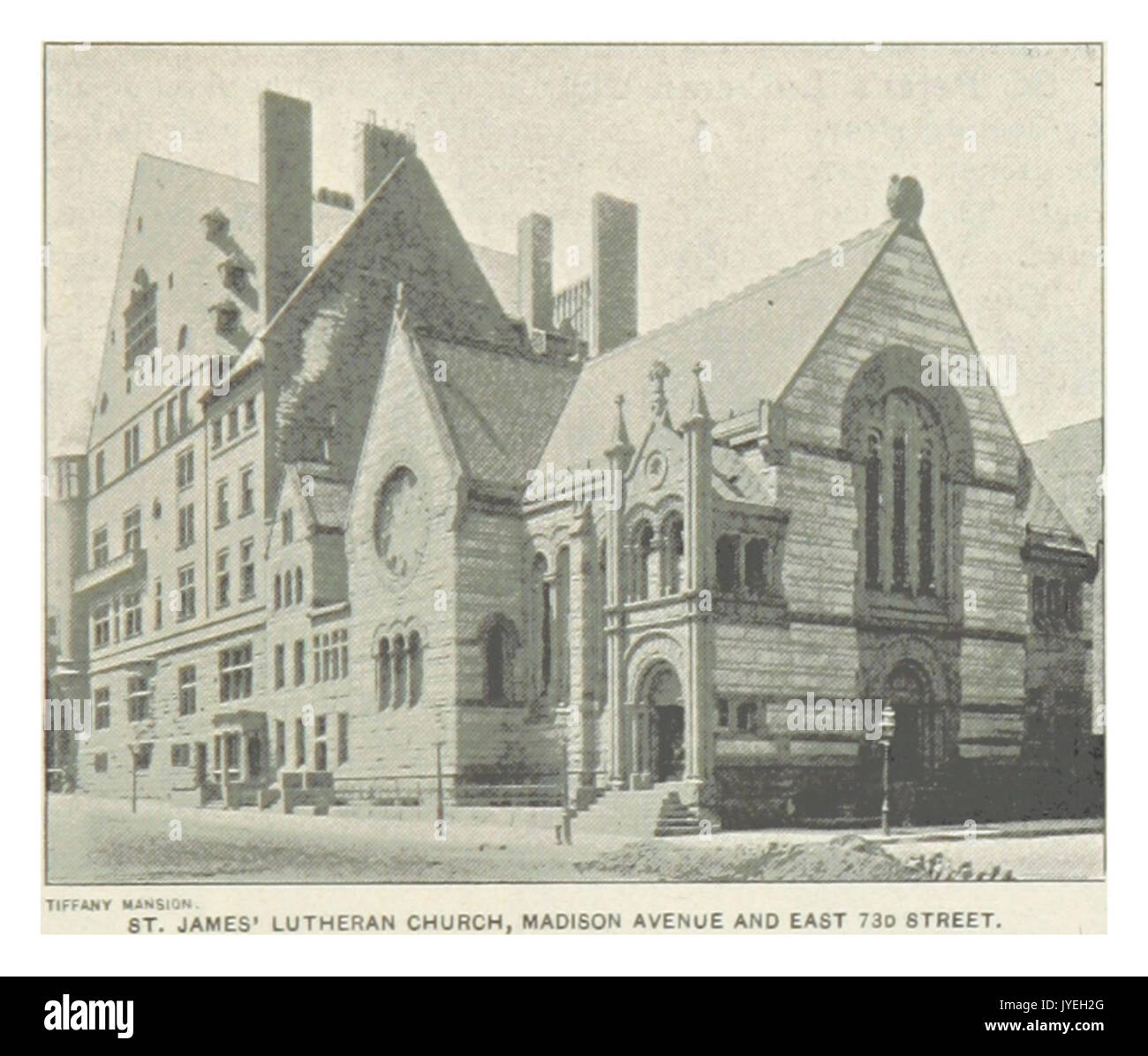 (King1893NYC) pg389 ST. JAMES' LUTHERAN CHURCH, MADISON AVENUE ET DE LA 73E RUE Banque D'Images