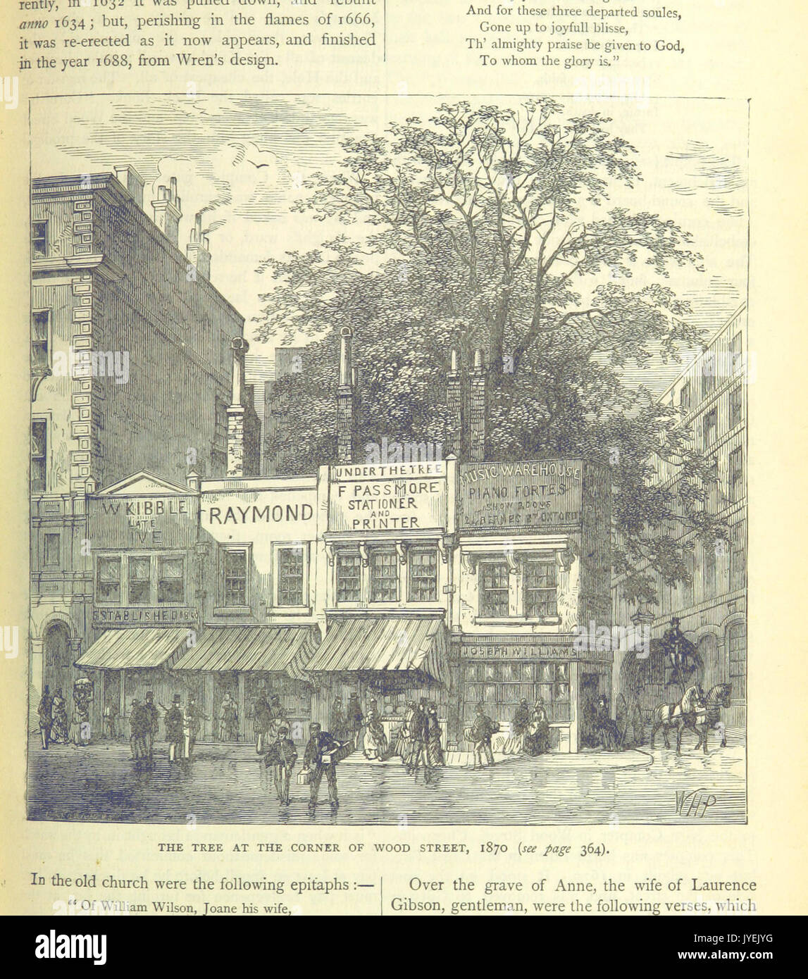 ONL (1887) 1,367 l'arbre à l'angle de la rue du Bois, 1870 Banque D'Images