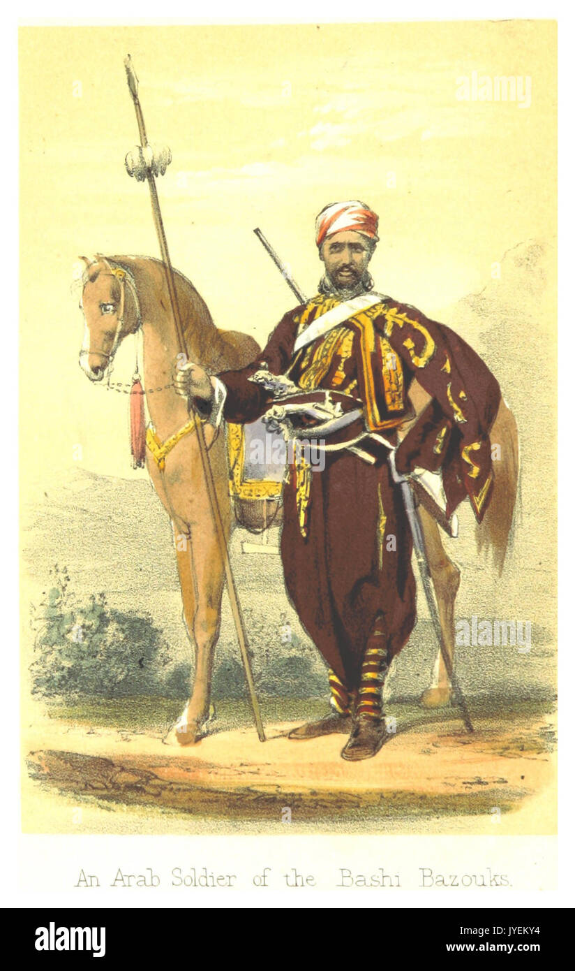 De l'argent(1857) UN SOLDAT DE L'ARABE BASHI BAZOUKS Banque D'Images