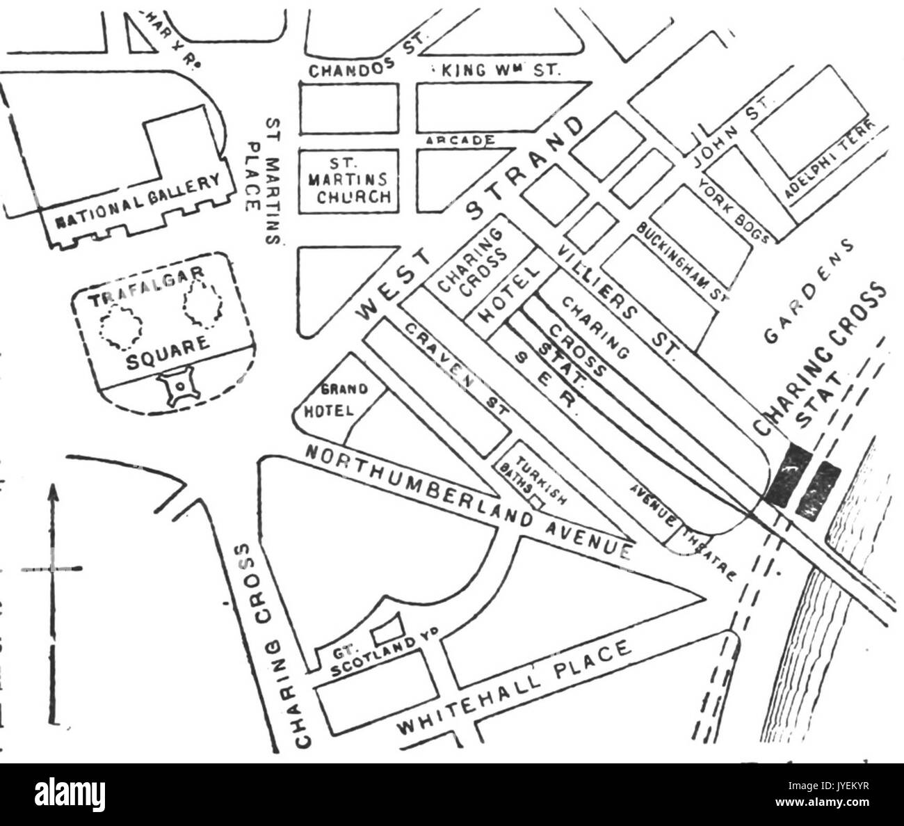 Mappa di charing cross Banque de photographies et d’images à haute