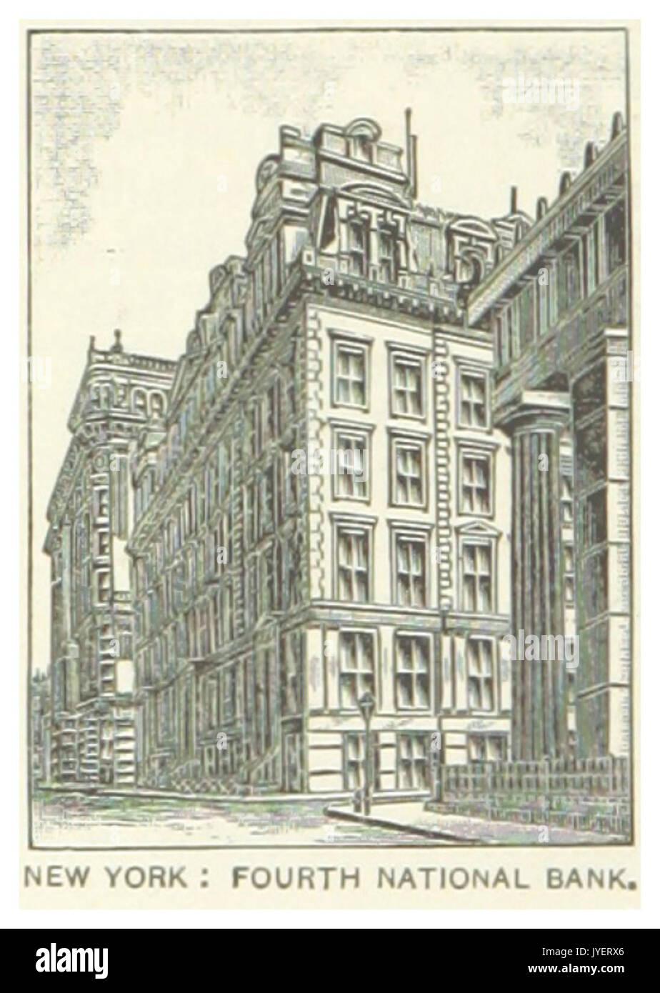 Cette référence de 1891 traite de la Fourth National Bank of New York City, détaillant son rôle dans le paysage financier de l'époque et son importance historique dans l'histoire bancaire de New York. Banque D'Images