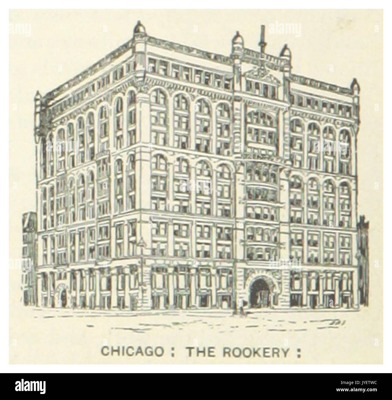IL NOUS(1891) p224 CHICAGO, le Rookery Banque D'Images