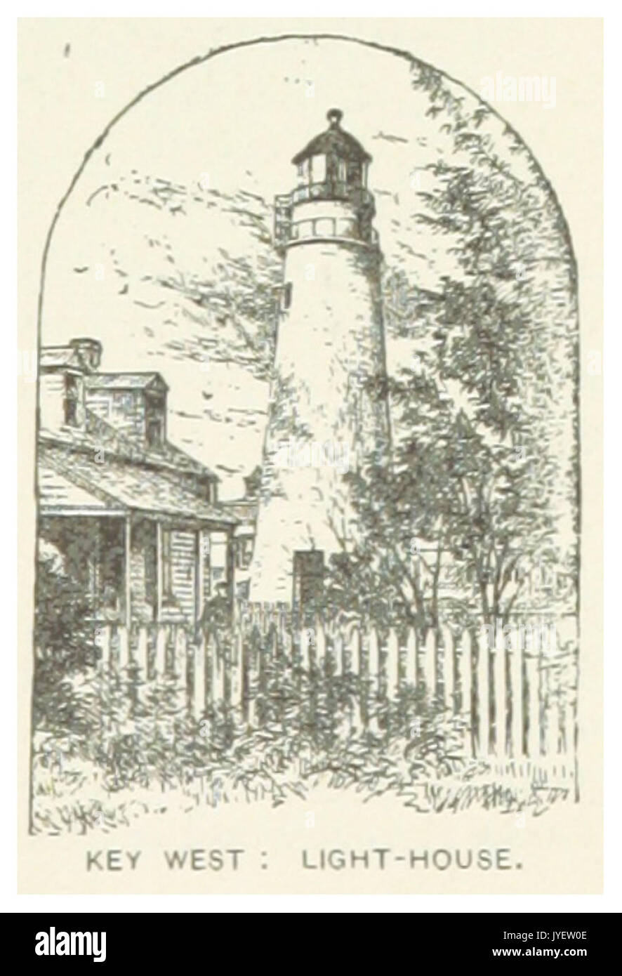 US FL(1891) p175, KEY WEST LIGHTHOUSE Banque D'Images
