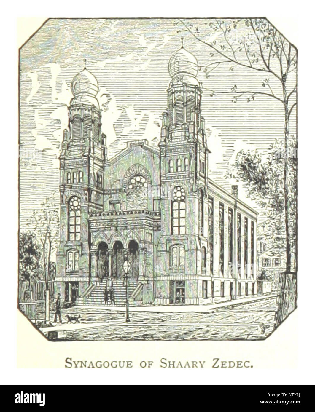 Agriculteur(1884) Detroit (P681) SYNAGOGUE DE SHAARY ZEDEC Banque D'Images