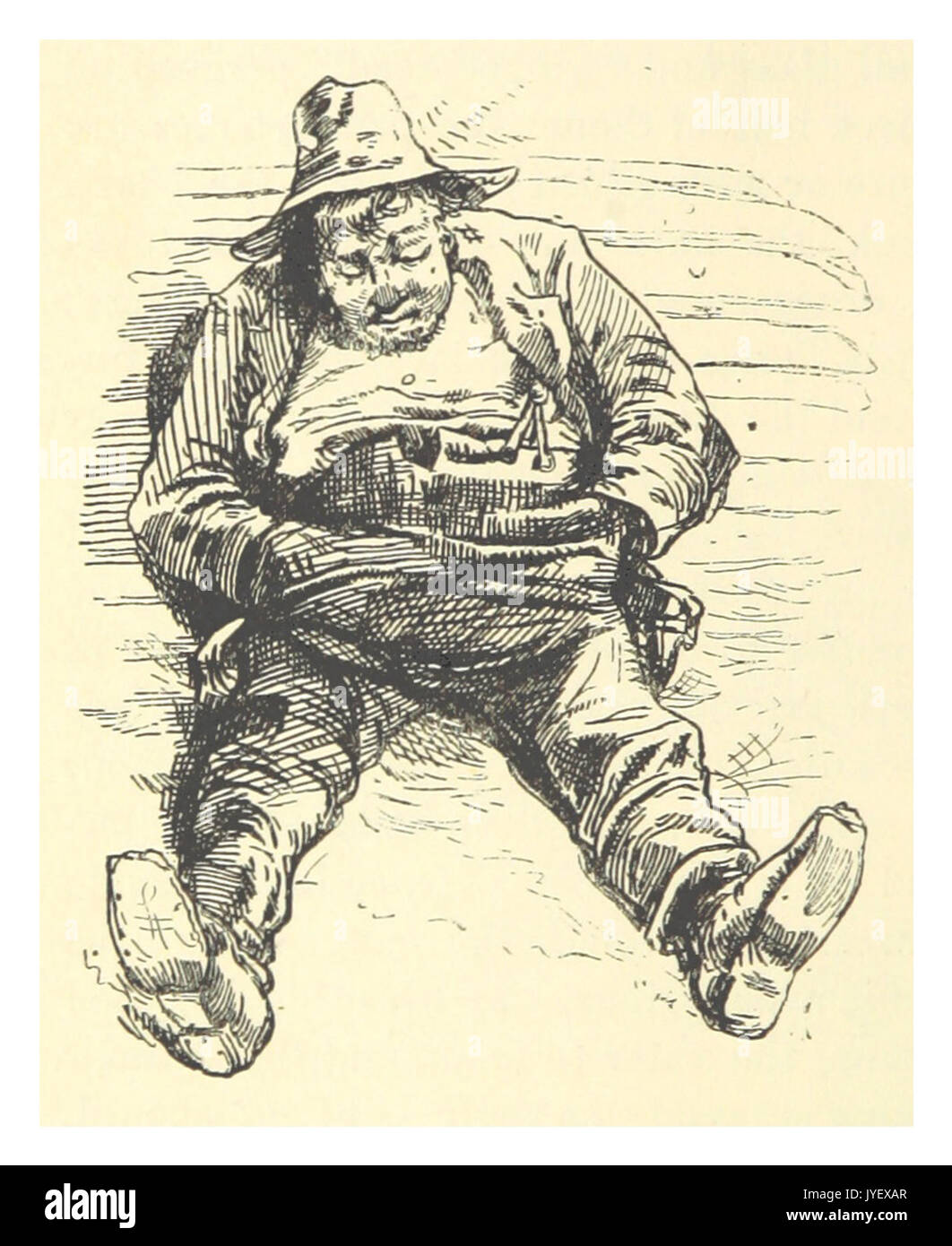 MARK TWAIN(1883) p072 LA VILLE IVROGNE ENDORMI UNE FOIS DE PLUS Banque D'Images