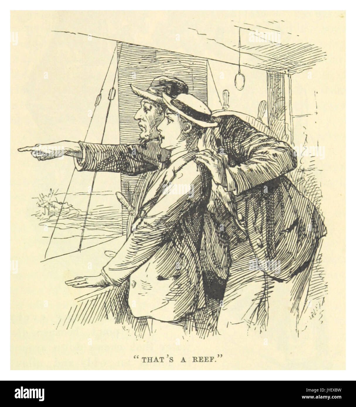 MARK TWAIN(1883) p119 C'est un récif Banque D'Images