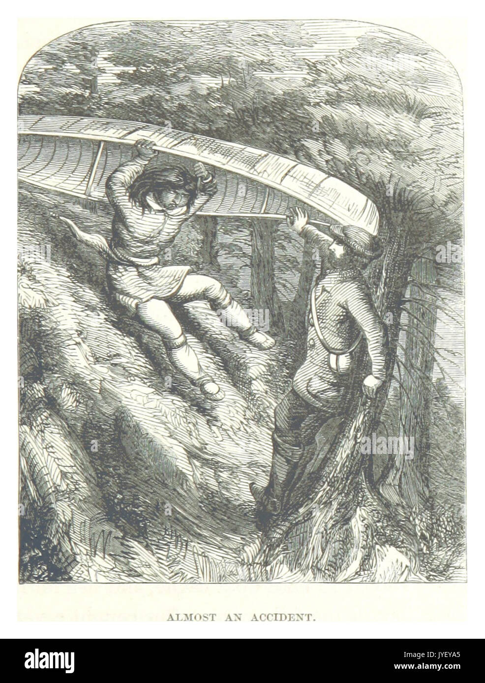 HIND(1863) LABRADOR EXP. p319 PRÈS D'UN ACCIDENT Banque D'Images