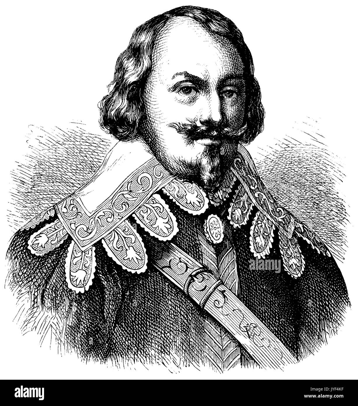 Le Maréchal Johann BanÃ©r (né le 23 juin 1596, est décédé le 10 mai 1641) Banque D'Images