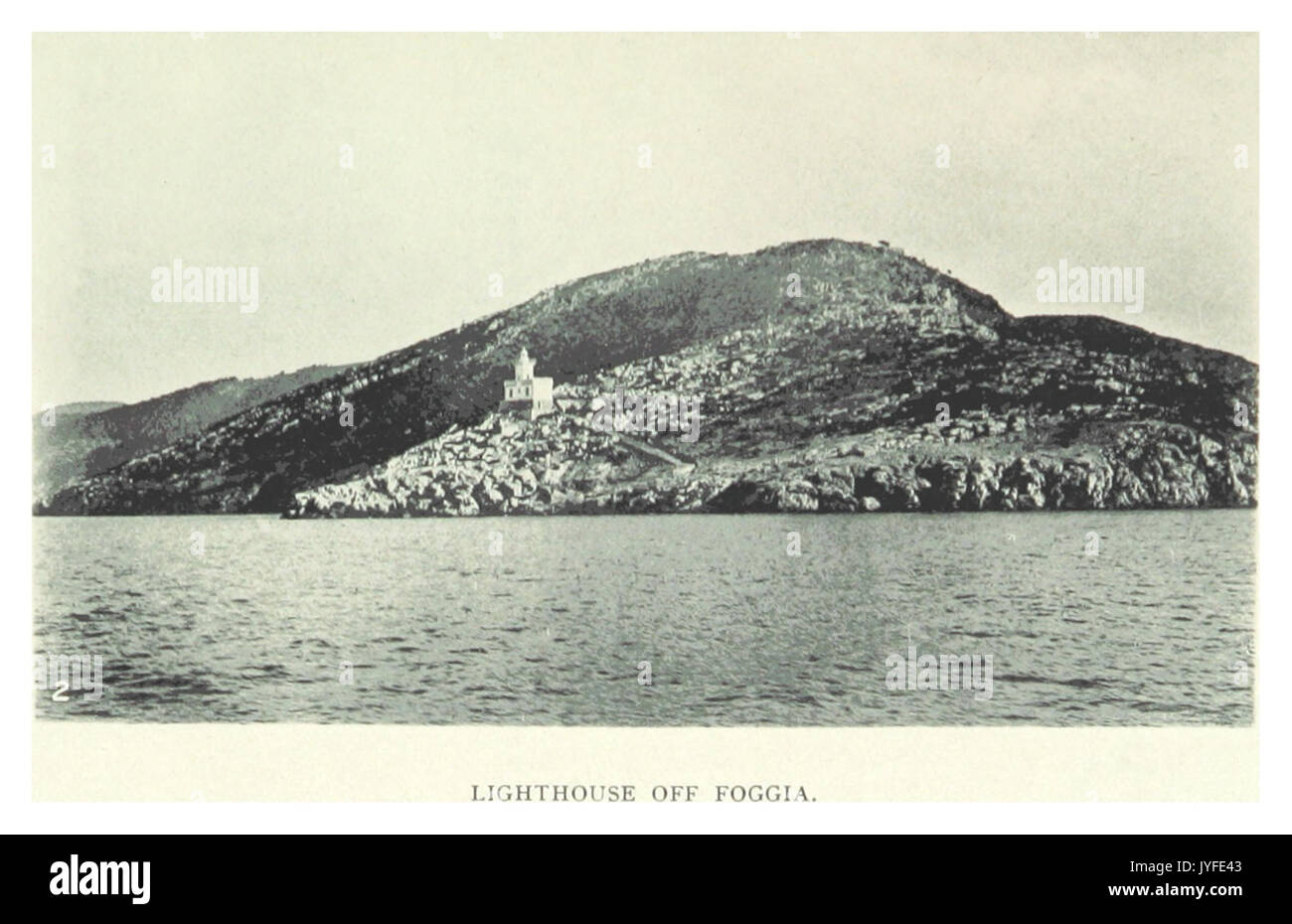 LAMBART(1897) p093 PHARE AU LARGE DE FOGGIA Banque D'Images