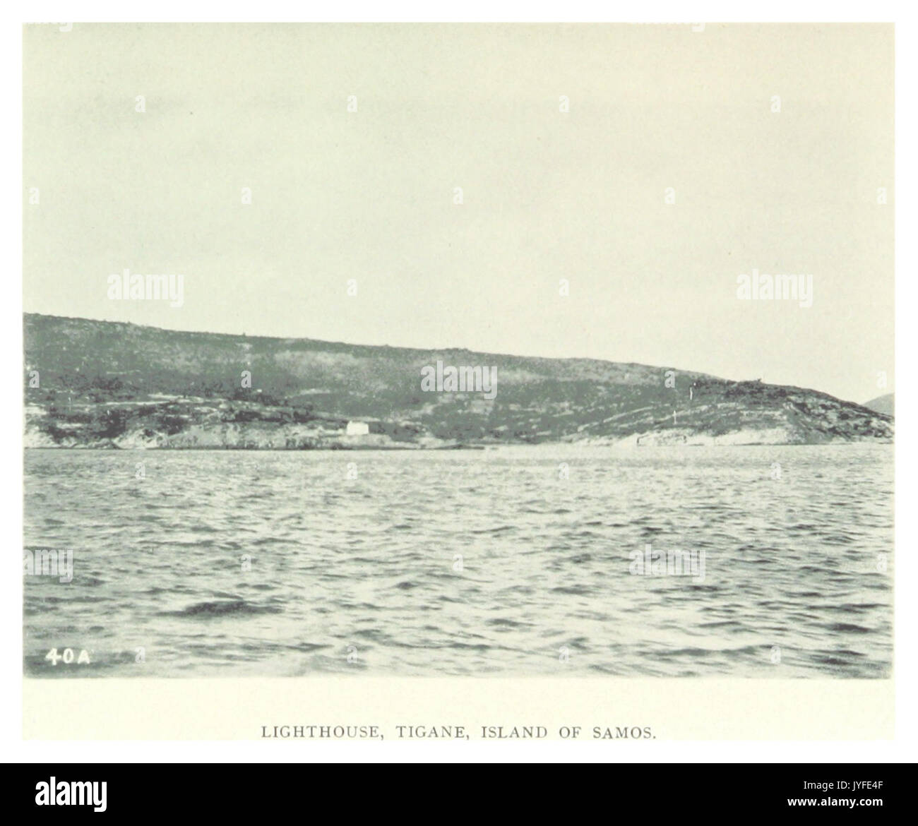 LAMBART(1897) p139 PHARE, TIGANE, île de Samos Banque D'Images