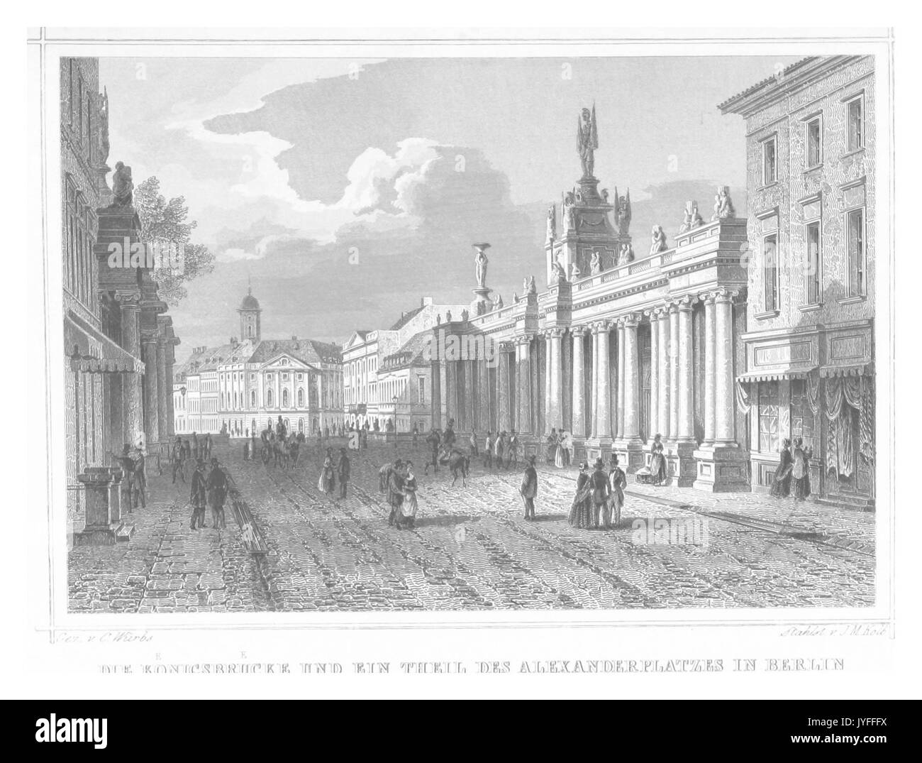 POPPEL(1852) p2.715, BERLIN AM ALEXANDERPLATZ Banque D'Images
