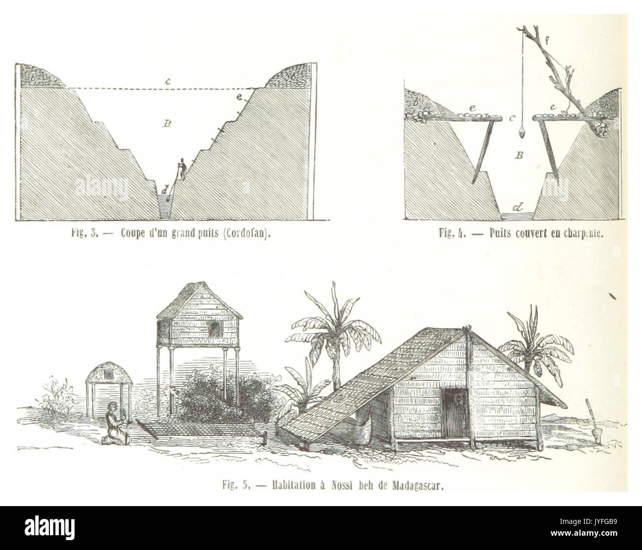 ESCAYRAC(1853) p124 Planche III.3 5 Banque D'Images