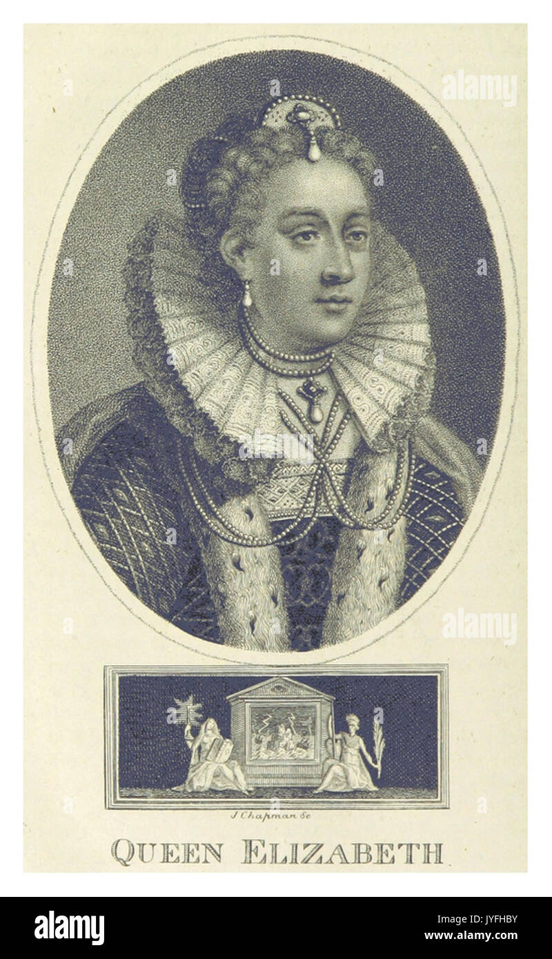 MANTE(1800) p2.224 LA REINE ELIZABETH Banque D'Images