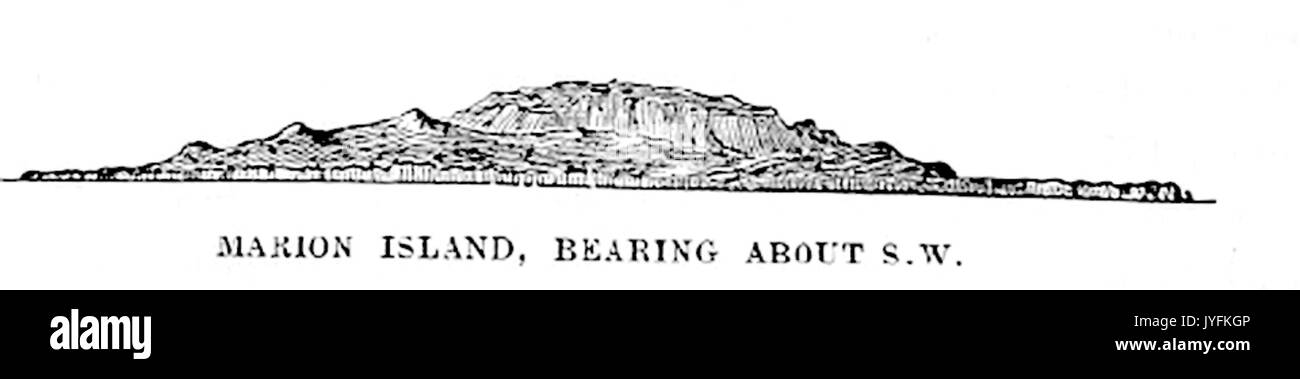 IMRAY(1893) p126 l'île Marion, PORTANT SUR S.W Banque D'Images