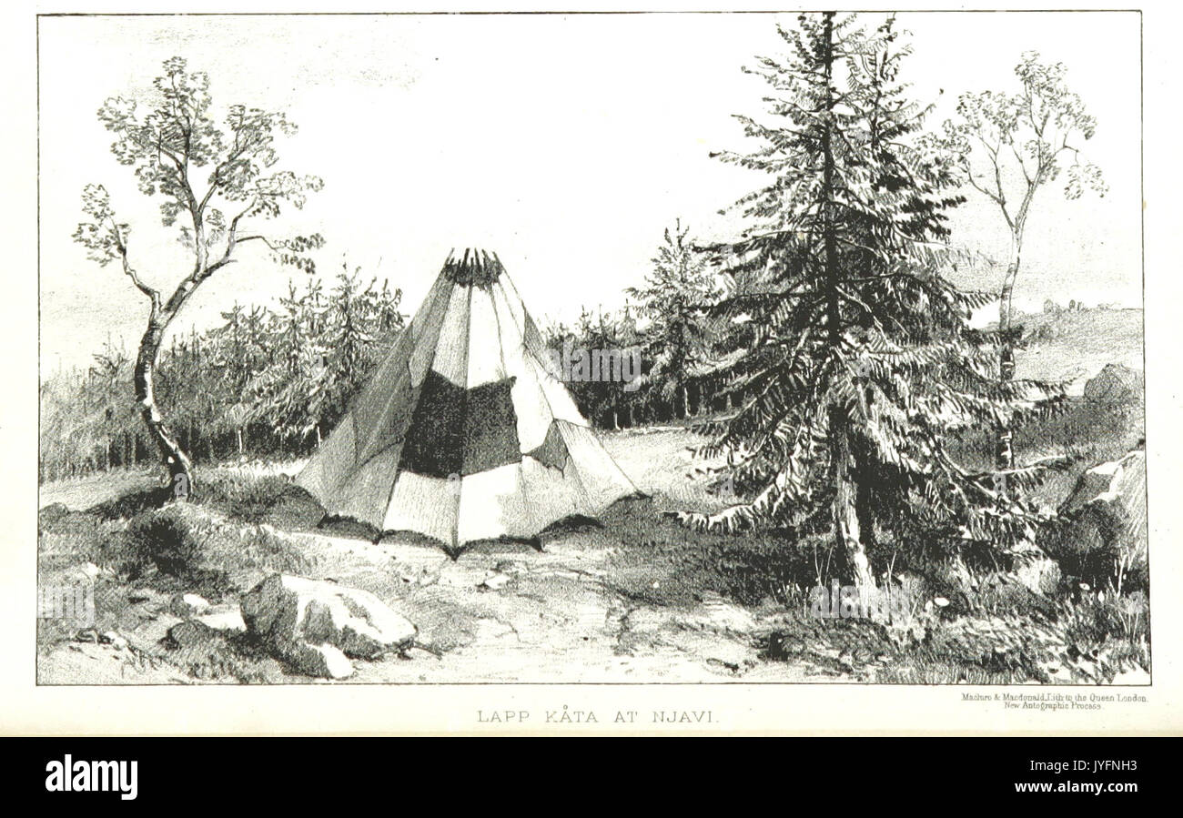 SHAIRP(1872) p010 une tente des Lapons Banque D'Images SHAIRP(1872) p010 une tente des Lapons Banque D'Images