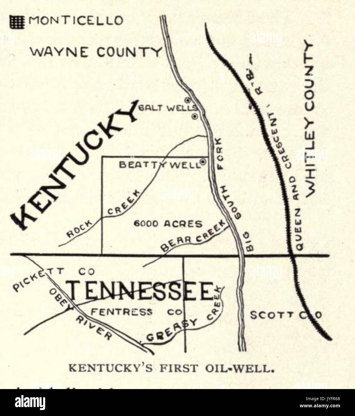 McLaurin,(1902) PIC.024 Le premier puits de pétrole du Kentucky Banque D'Images