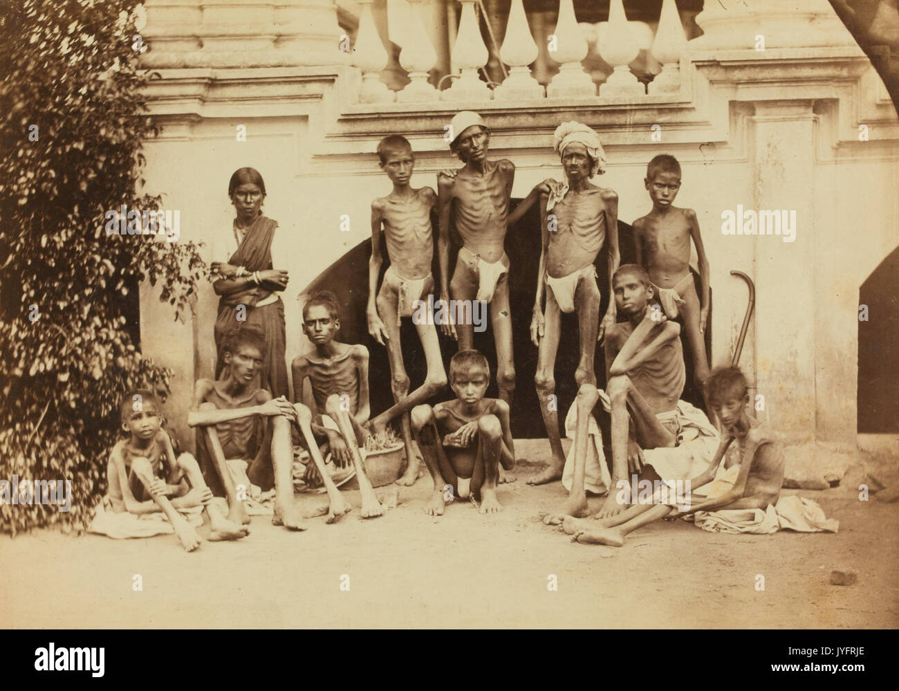 1876 1877 1878 1879 La famine génocide au Raj britannique Madras Inde Banque D'Images