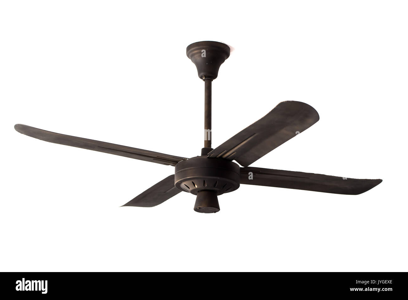 Vintage ventilateur de plafond isolé sur blanc Banque D'Images