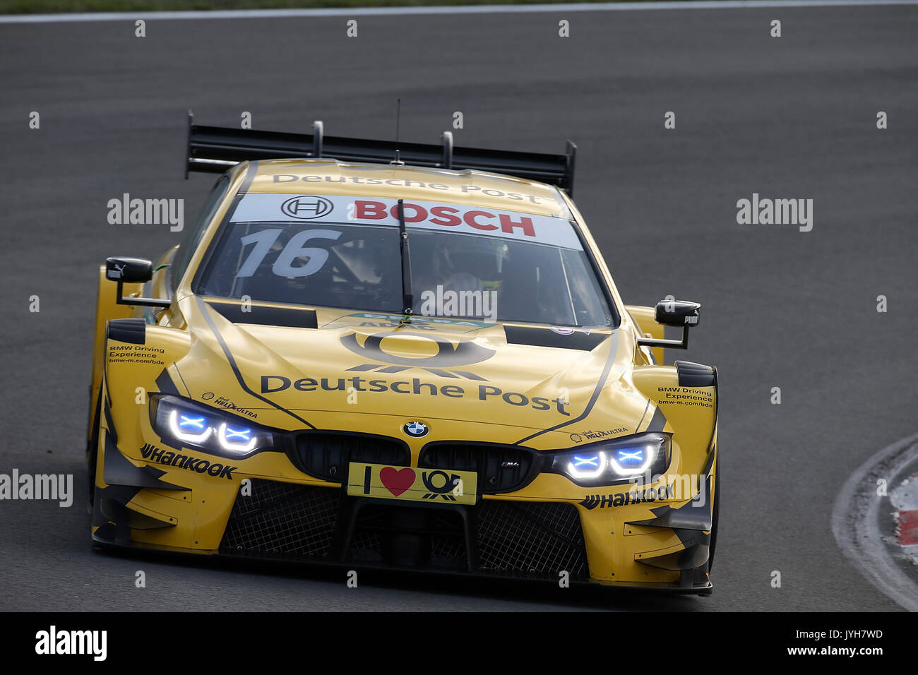 Zandvoort, Pays-Bas. 20e août, 2017. Le circuit zandvoort, Zandvoort, dtm 2017, 12.lauf zandvoort, Zandvoort, Pays-Bas. 20e août, 2017. , Im bild Timo Glock (deu# 16) bmw team rmr, la Deutsche Post bmw m4 dtm photo : Cronos/hasan bratic crédit : Cronos/Alamy live news Banque D'Images