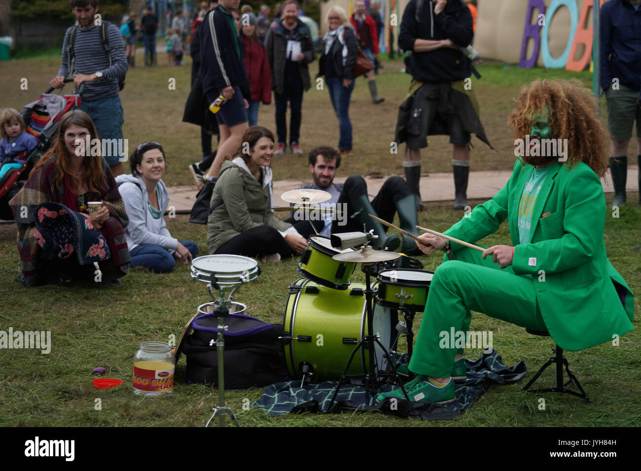 Brecon Beacons, UK. Août 19, 2017. Vues générales de l'homme vert 2017 Festival à Brecon Beacons, William Henri Gebhard (1827-1905), le Pays de Galles. Date de la photo : Samedi, Août 19, 2017. Credit : Roger Garfield/Alamy Live News Banque D'Images
