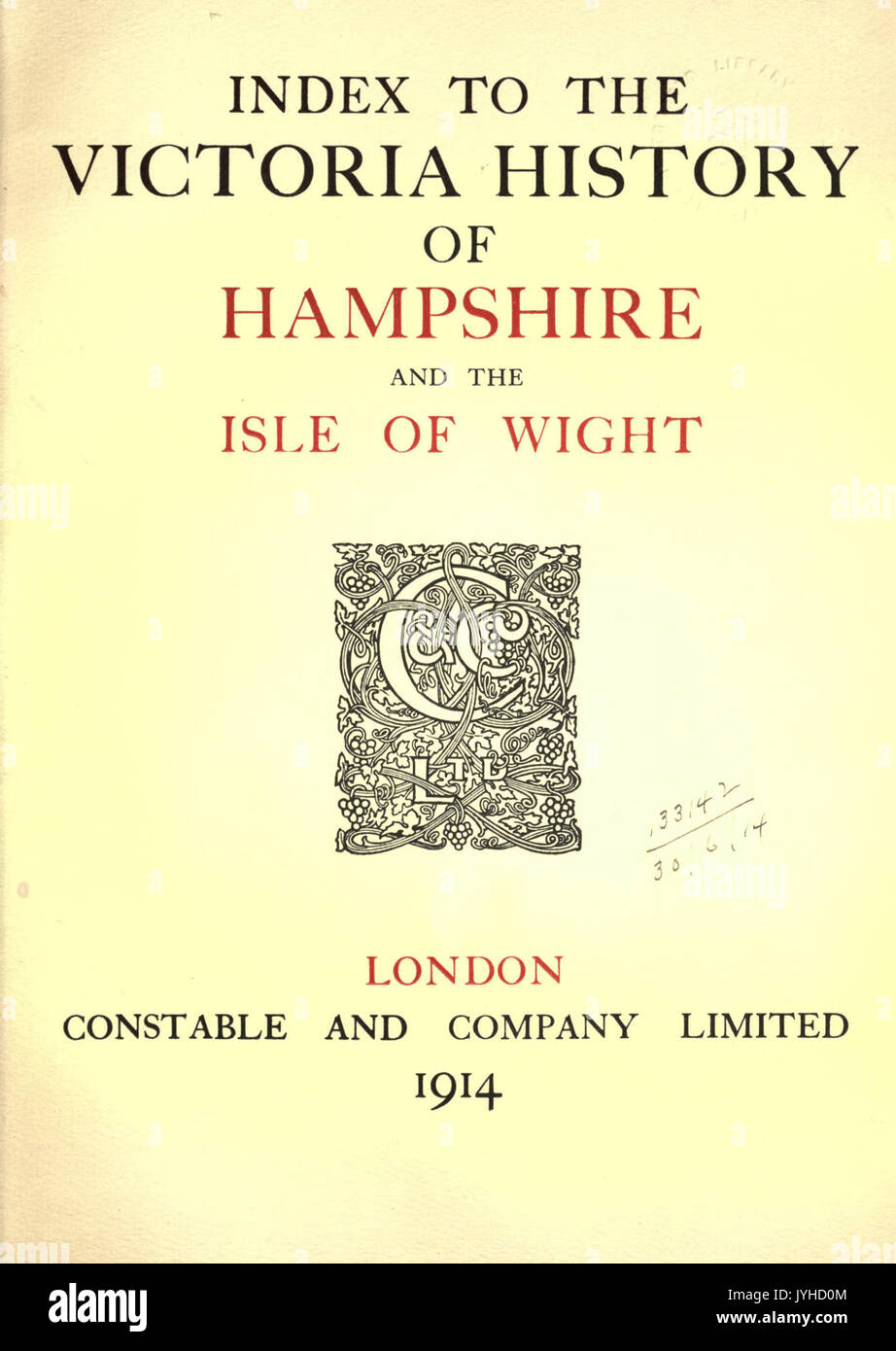Une histoire de l'Hampshire et l'île de Wight BHL18080286 Banque D'Images