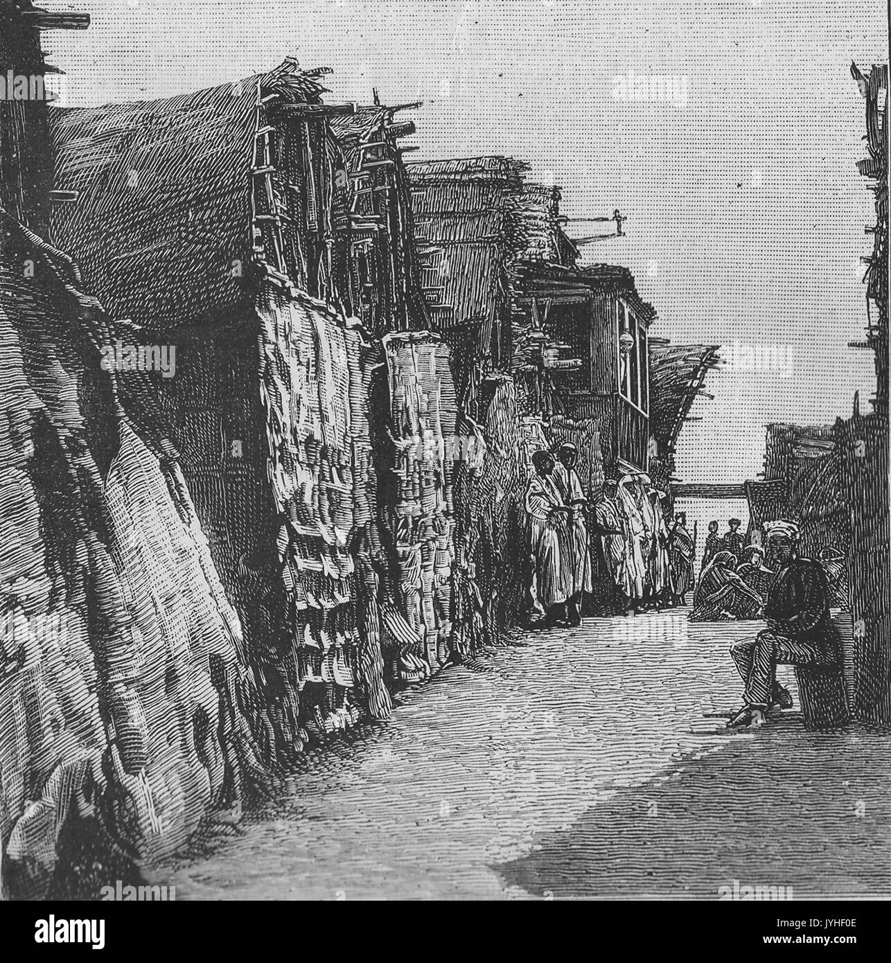 Une rue de Berbera au cours de la fin du xixe siècle Banque D'Images