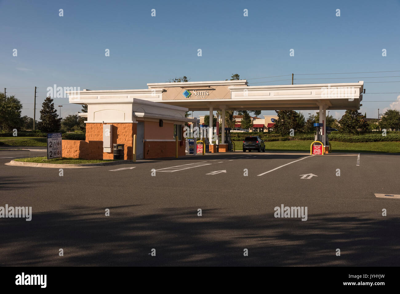 Sam's Club Centre de carburant Lady Lake, Florida USA Banque D'Images