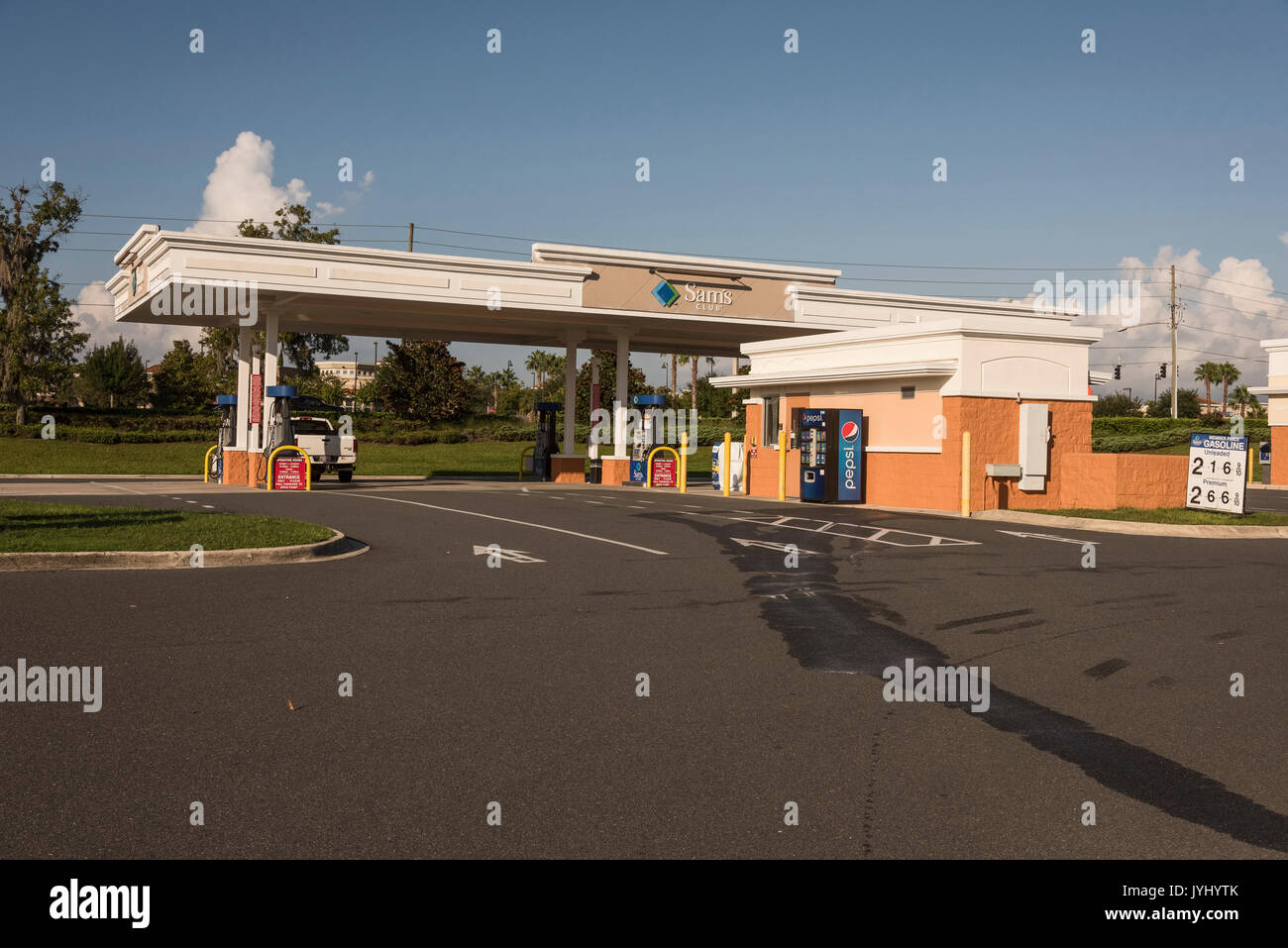 Sam's Club Centre de carburant Lady Lake, Florida USA Banque D'Images