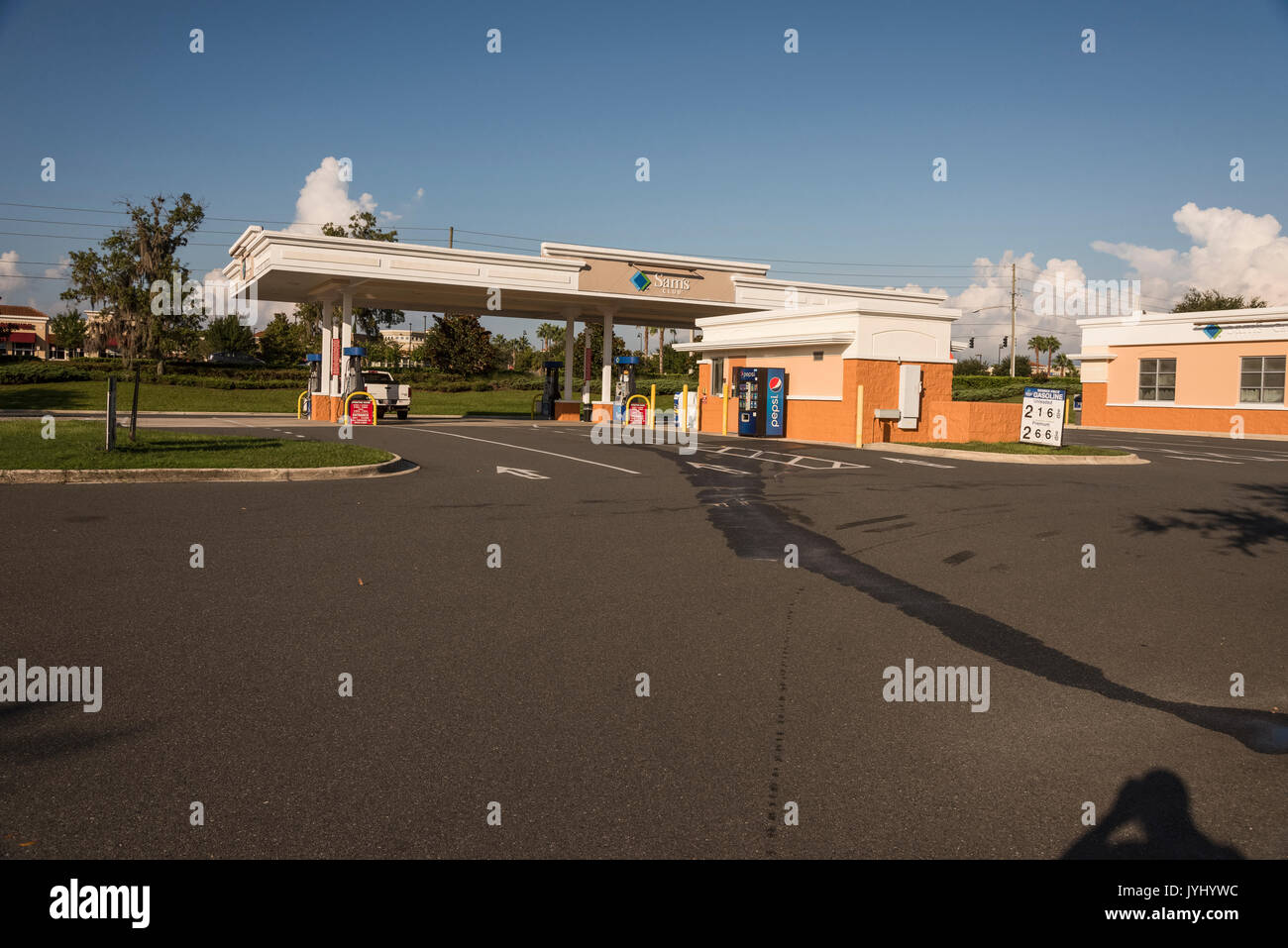 Sam's Club Centre de carburant Lady Lake, Florida USA Banque D'Images
