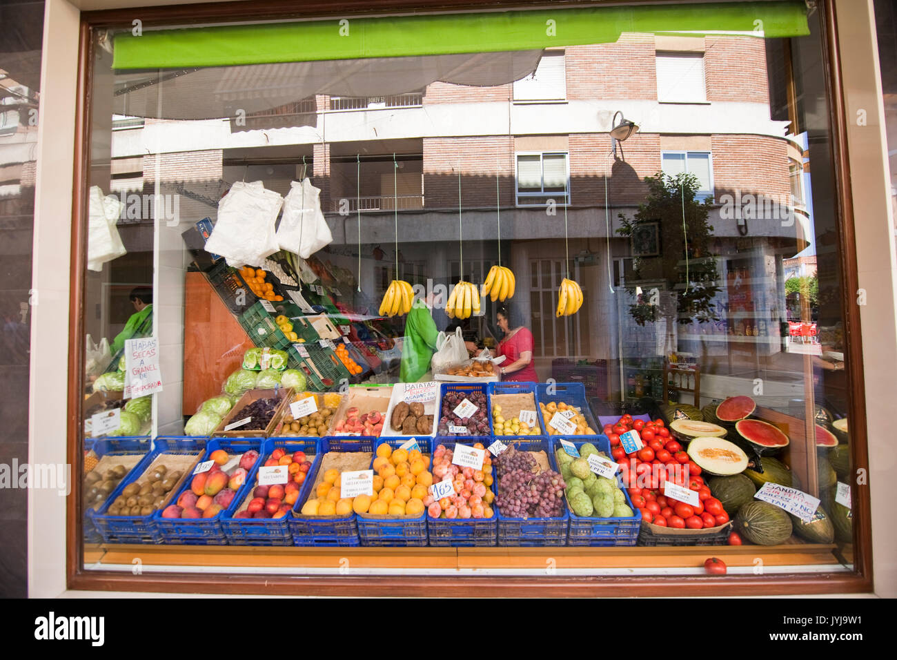 Vitrine de magasin de fruits traditionnels en Andalousie, Espagne Banque D'Images