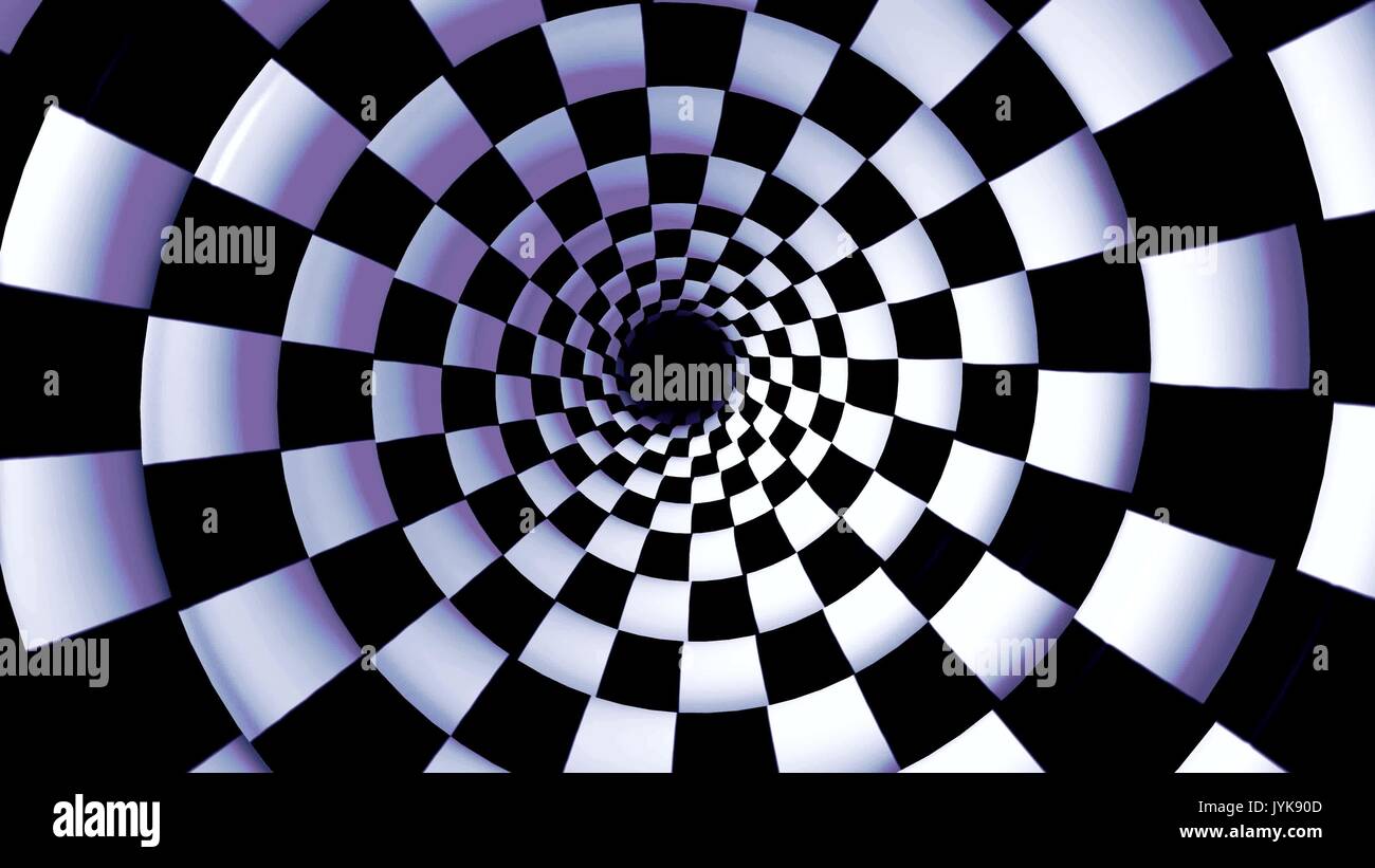 Rotation sans fin spirale hypnotique vidéo 4K loopable Banque D'Images