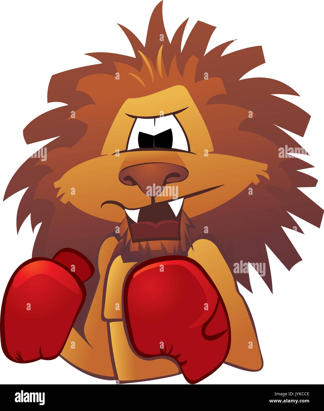 Boxer de Lion Illustration de Vecteur