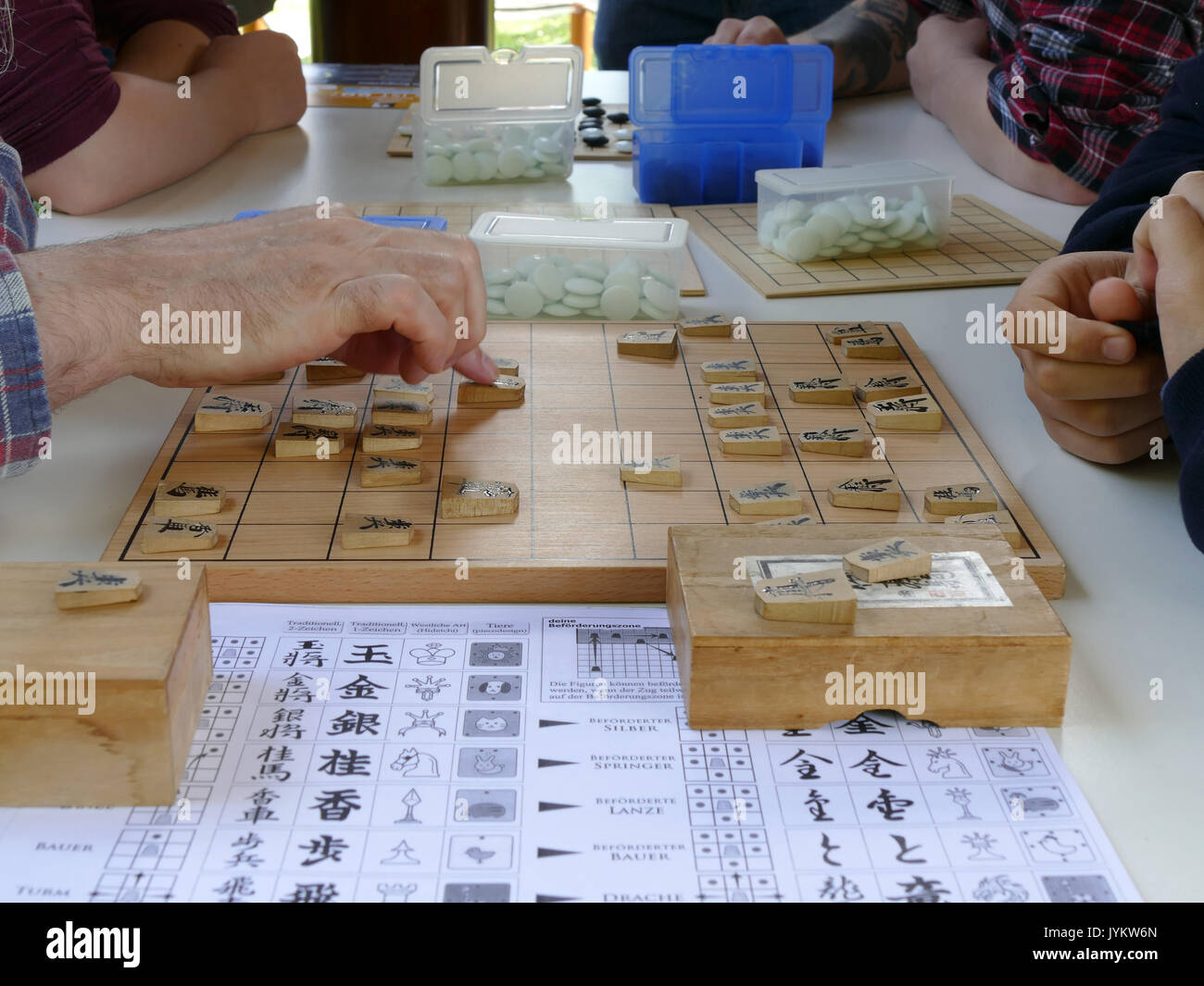 Dvd apprendre à jouer le jeu d'Échecs Japonais Banque D'Images