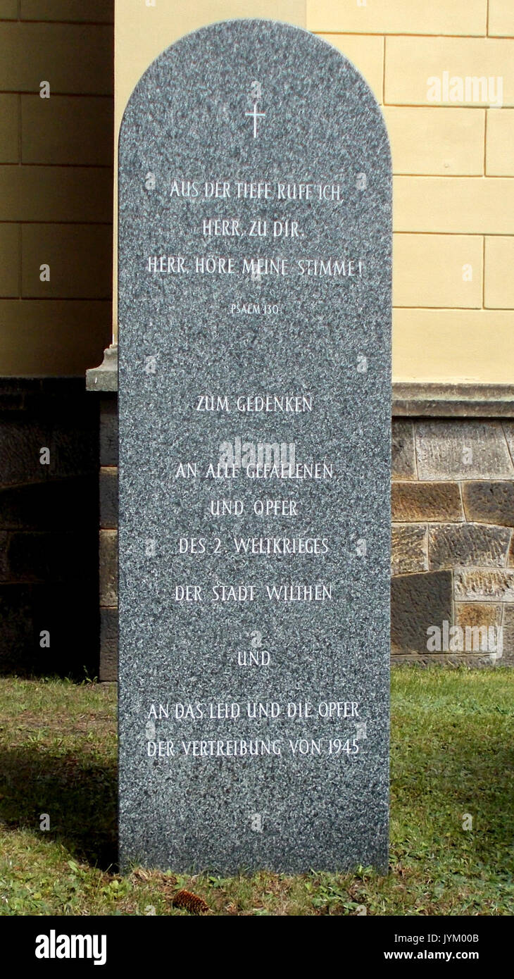 2017 Denkmal Kirche Wilthen Gefallene 2. Weltkrieg Banque D'Images