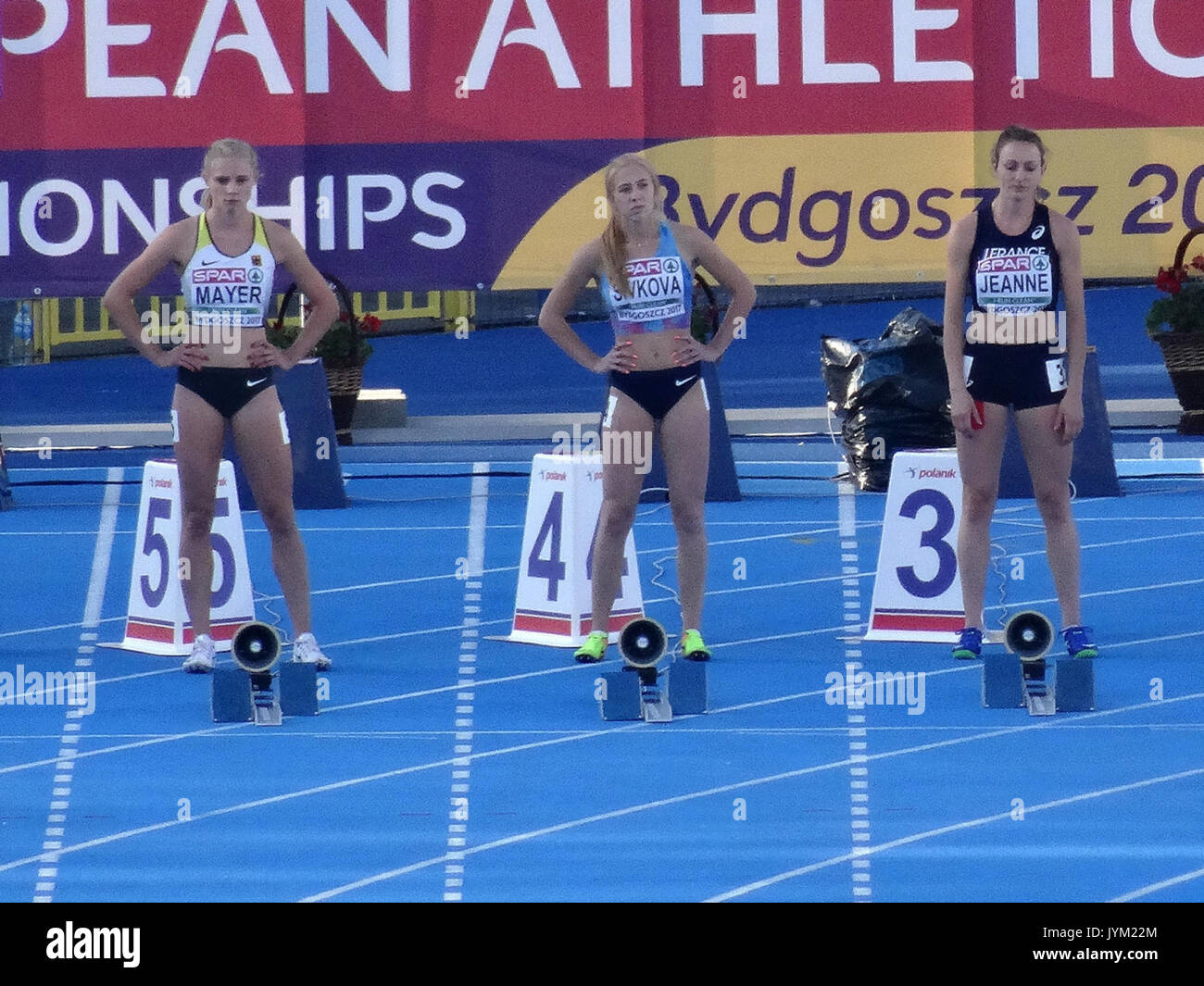 2017 Athlétisme Championnats d'Europe U23, 100m3 demi-finale femmes 13 07 2017 Banque D'Images