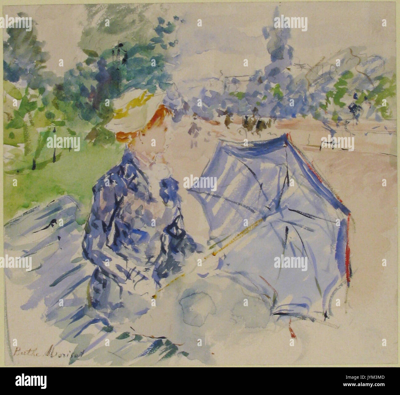 Une femme assise sur un banc sur l'Avenue du Bois a rencontré 48.10.8 Banque D'Images