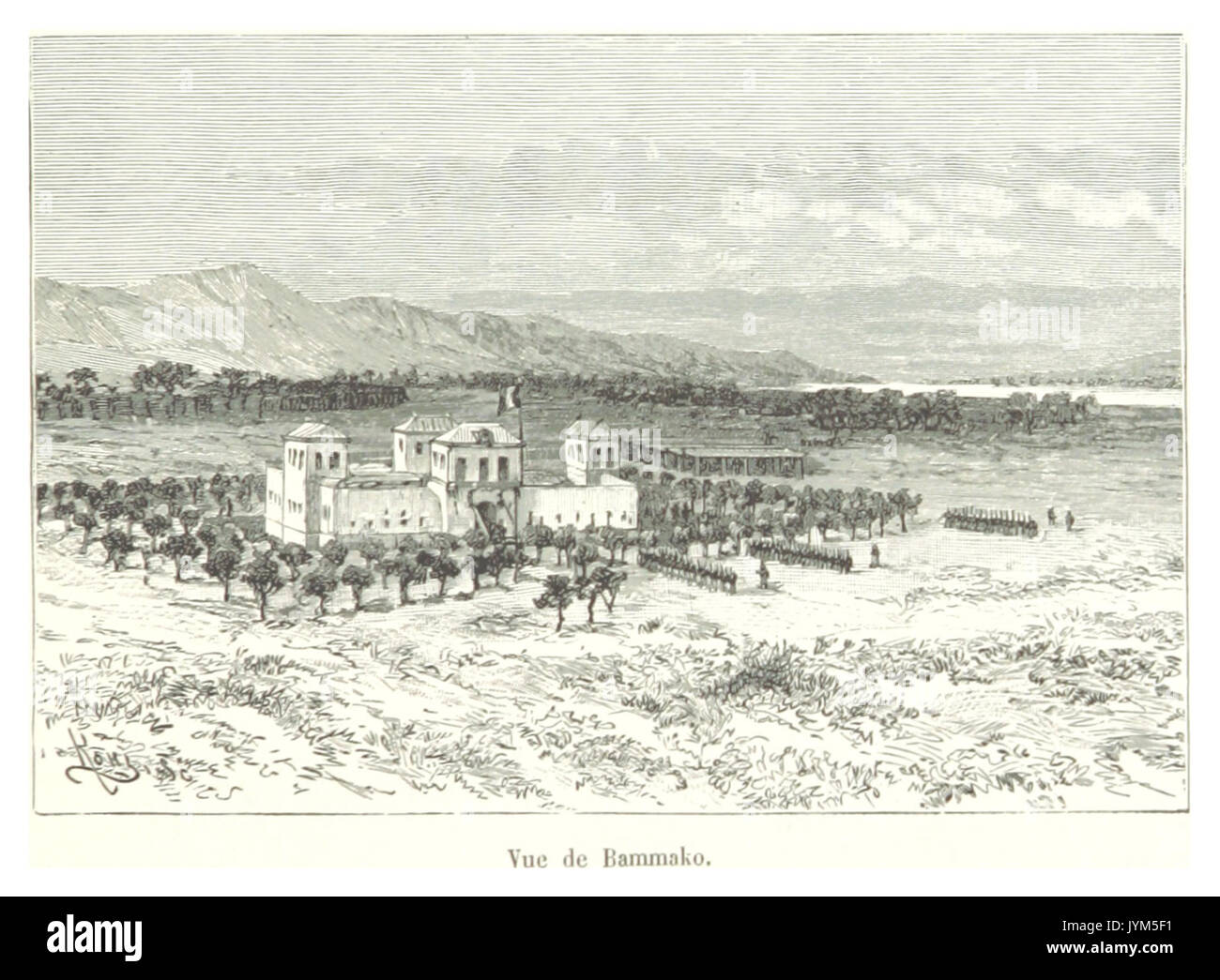 Pg061 Vue de Bammako Banque D'Images