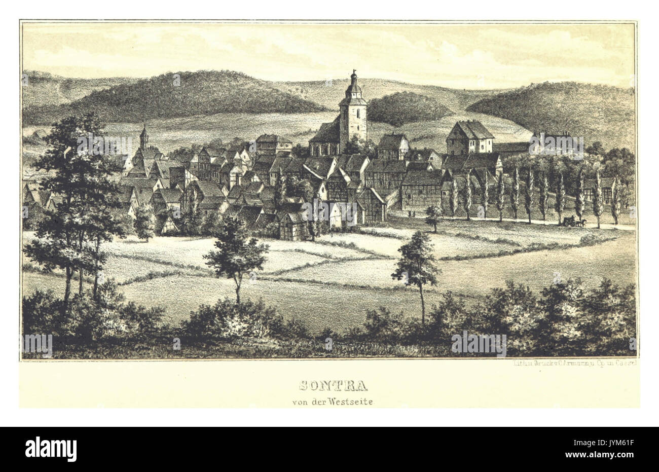 Sontra (um 1860) von der Westseite Banque D'Images