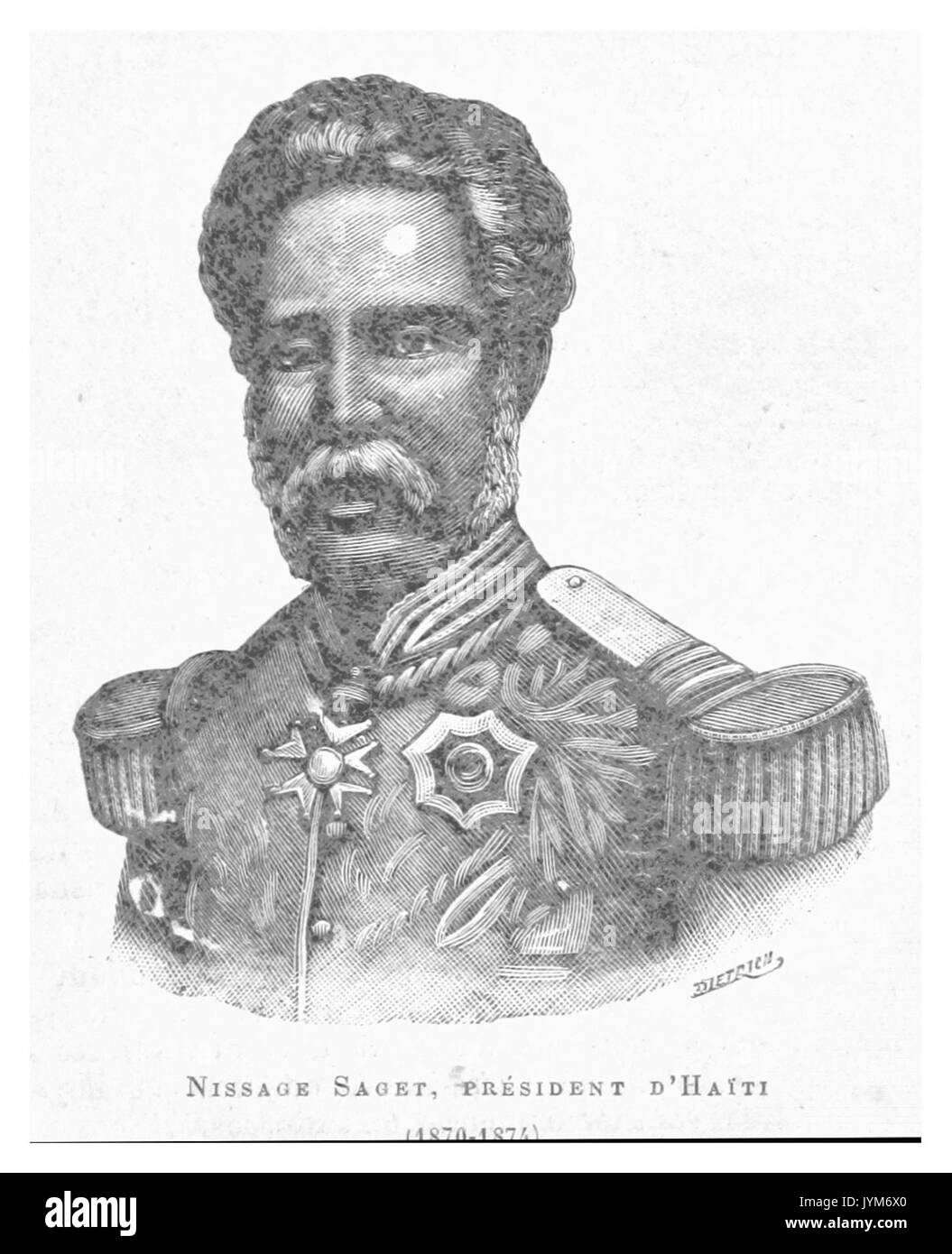 Nissage Saget (Président d'Haïti 1870 1874) Banque D'Images