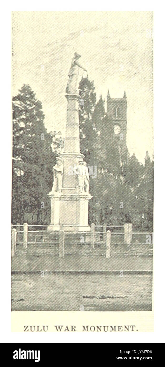 Le PMB 1898 Zulu War Monument Banque D'Images