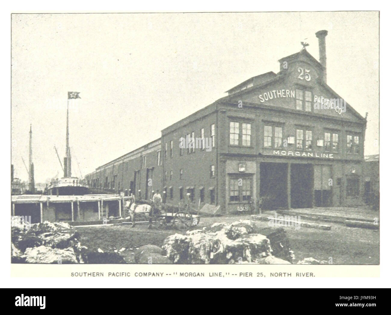 (King1893NYC) pg126 SOUTHERN PACIFIC COMPANY, MORGAN, LIGNE PIER 25, NORTH RIVER Banque D'Images