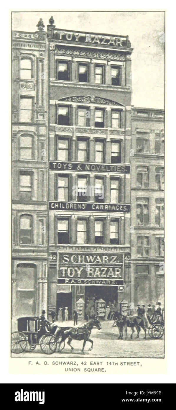 (King1893NYC) pg866 la F.A.O. SCHWARZ, 42 EAST 14TH STREET, UNION SQUARE Banque D'Images