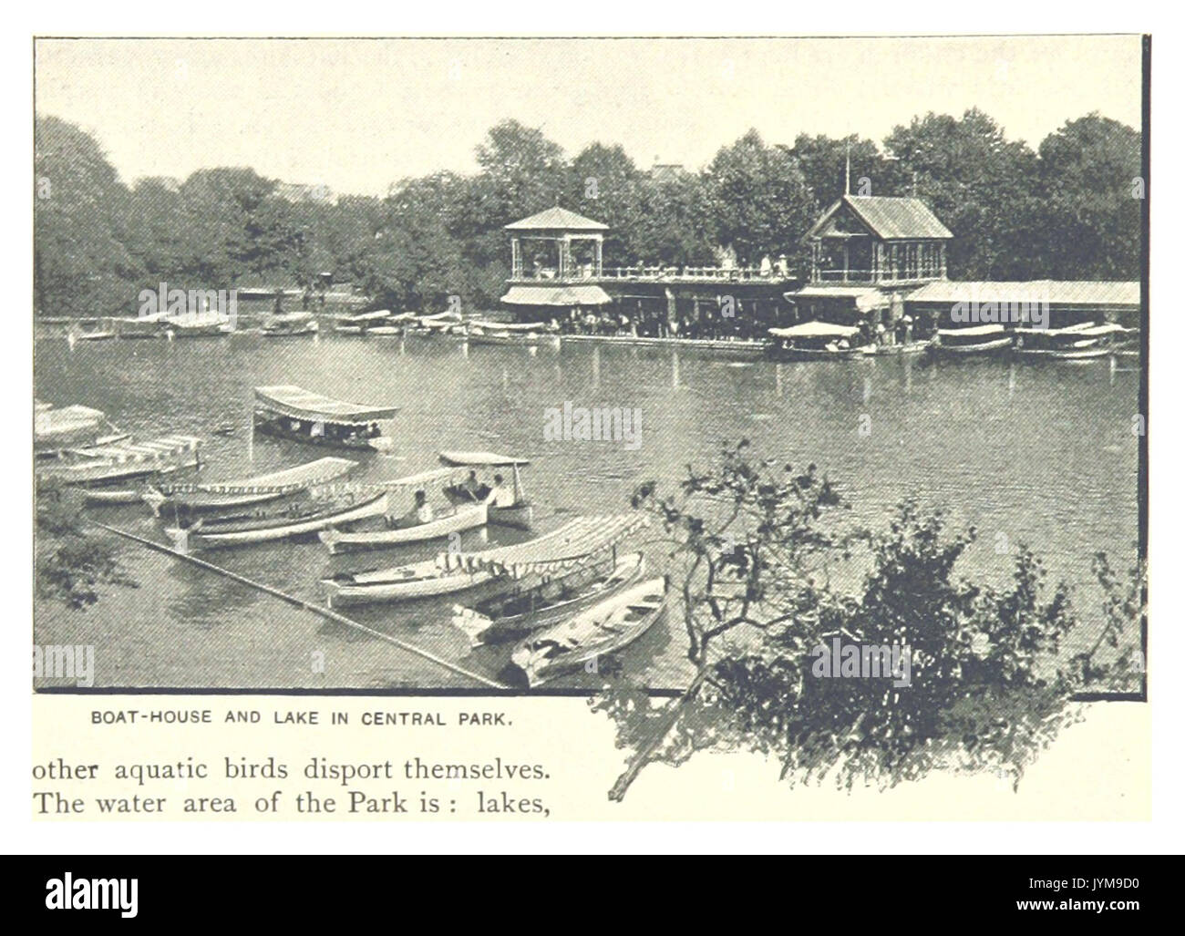 (King1893NYC) pg168 BOAT HOUSE ET LAKE IN CENTRAL PARK Banque D'Images