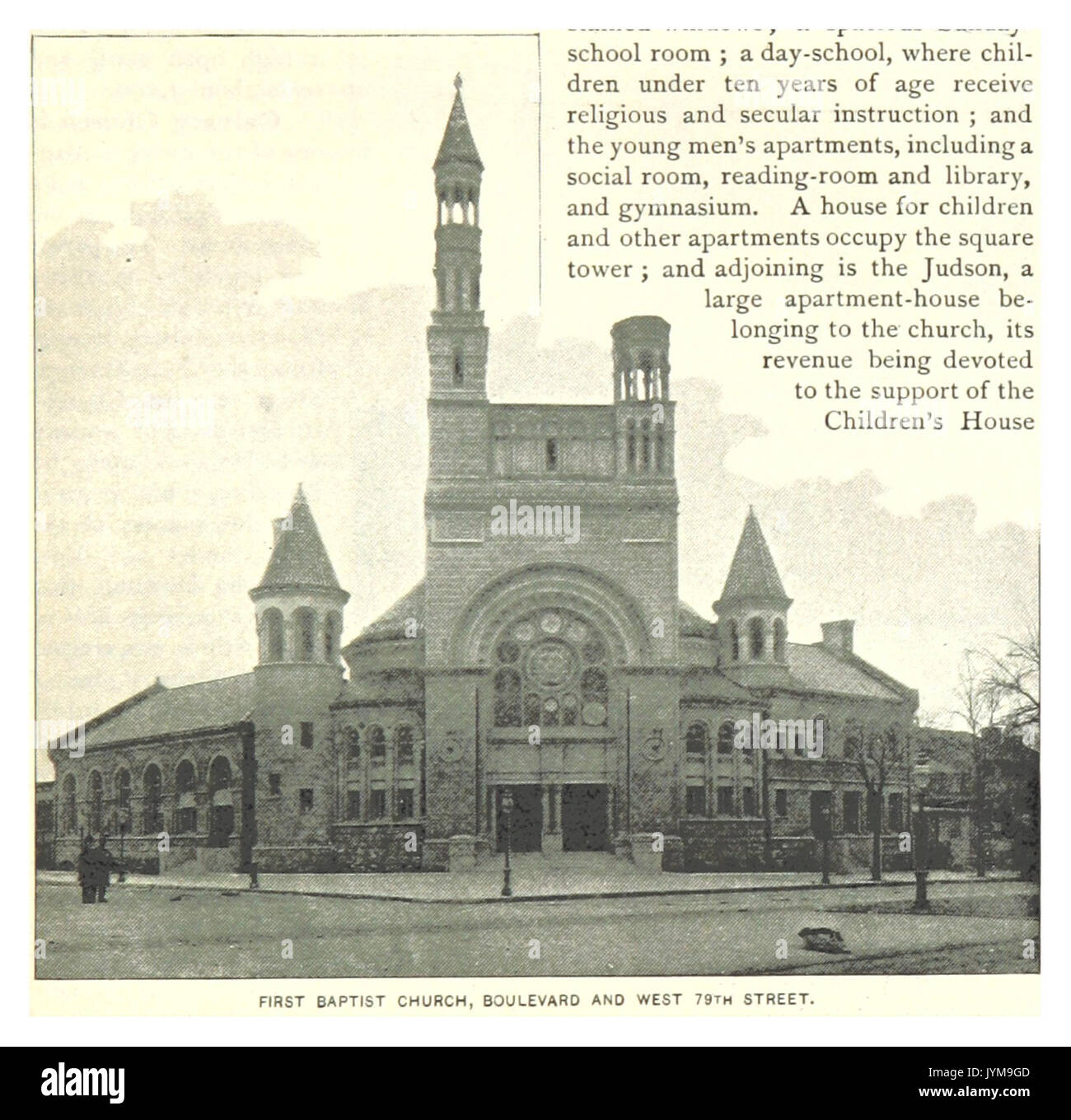 (King1893NYC) pg385 FIRST BAPTIST CHURCH, Boulevard et à l'Ouest 79E RUE Banque D'Images (King1893NYC) pg385 FIRST BAPTIST CHURCH, Boulevard et à l'Ouest 79E RUE Banque D'Images