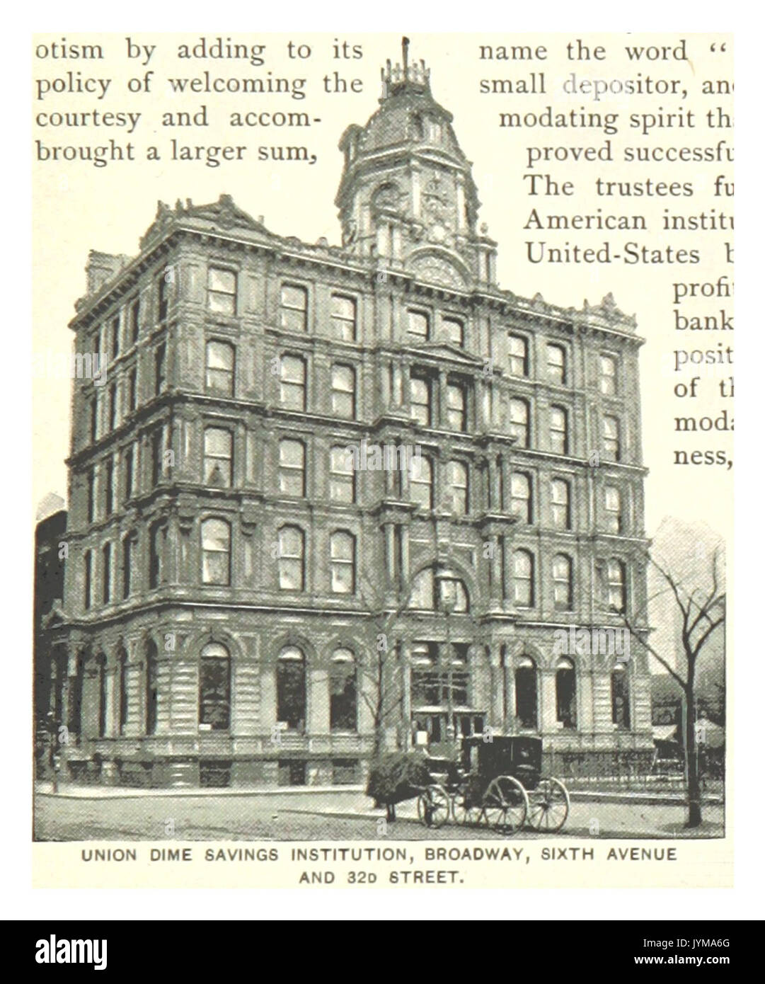 (King1893NYC) pg787 UNION EUROPÉENNE INSTITUTION D'ÉPARGNE DIME,BROADWAY, Sixième Avenue et Rue 320 Banque D'Images