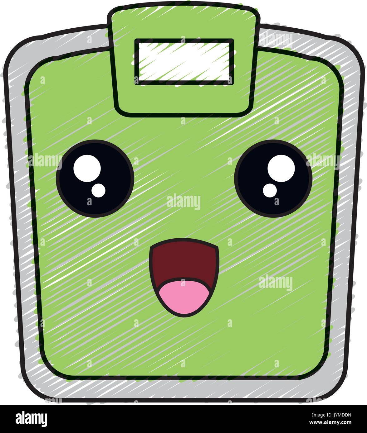 Mesurer le poids de la balance vector illustration design personnage kawaii Illustration de Vecteur