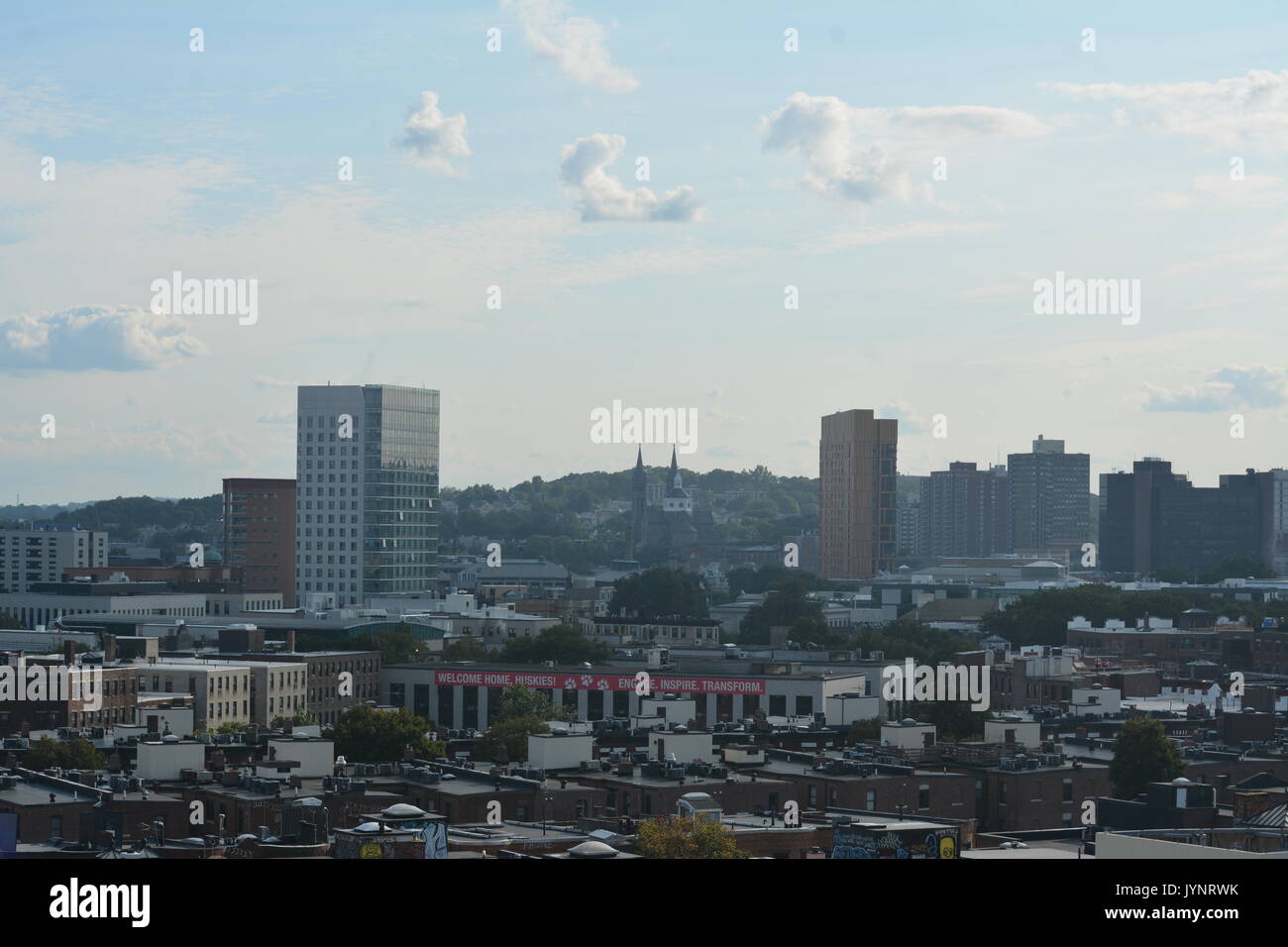 Une vue de contextes urbains dans une nouvelle Angleterre cityscape Banque D'Images